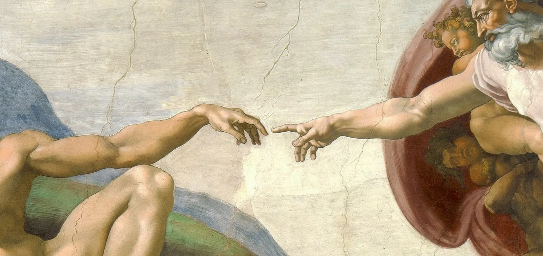 Michelangelo, Creazione di Adamo (dettaglio delle mani)
